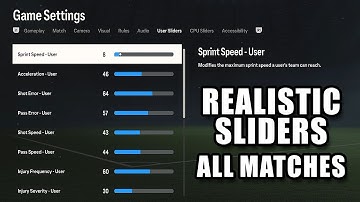 EA FC 24 World Class Difficulty Realistic Sliders for All Matches