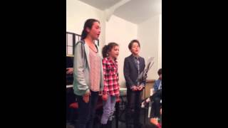 The Barefoot Mountaineers sing Epic Patty Cake Song - (ages 9, 9 and 12)