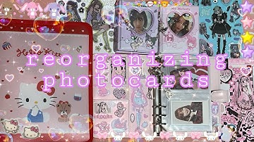 organizing my photocard collection ♡ setting up for comebacks, adding new binders yay ୨୧⋆｡˚