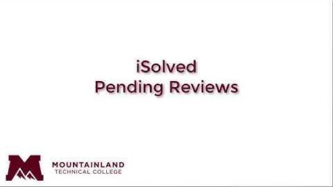 iSolved Pending Reviews