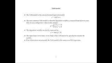 Limited Dependent Variable Models