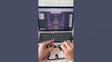 Crocheting pixel grid #crochet #crochetlove