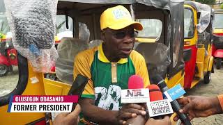 VIDEO: Olusegun Obasanjo Donates Keke Napep to Nigerian Youths