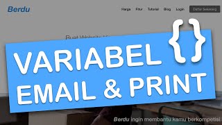 Variabel di Print dan E-mail Order - Berdu.id