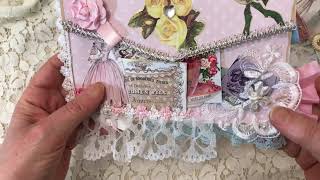 Vintage Shabby Envelope Stack (Flip Through) Plus Embossing On Vintage Wallpaper For Junk Journals