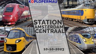 Trains on Amsterdam Central Station - 10th of October 2023