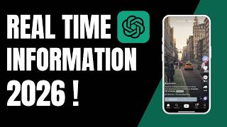 How to Use ChatGPT Real Time Information 2026 !