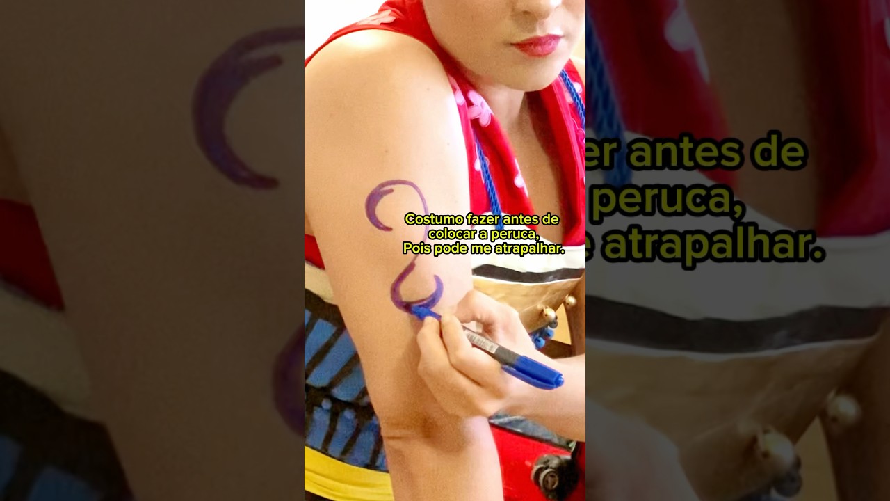 Nami Cosplay - Fazendo a tatuagem da Nami #onepiece #onepiececosplay