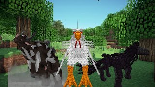 King chicken, Void Runner, Cow titan [TITAN MOBS ADDON] Showcase Minecraft Pe/Be