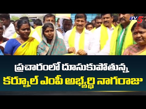 ప్రచారంలో దూసుకుపోతున్న కర్నూల్ ఎంపీ అభ్యర్థి నాగరాజు | Kurnool MP Candidate Nagaraju | TV5 News - TV5NEWS