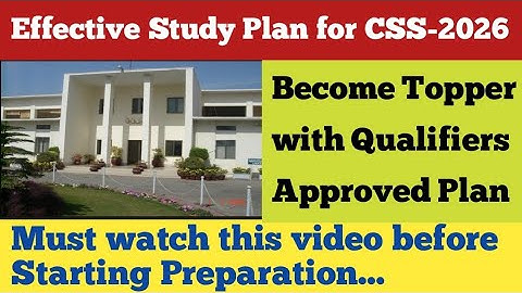 CSS 2026 Roadmap| Best study plan | Timetable for CSS 2026 Aspirants