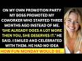 On My Own Promotion Party My Boss Promoted My New Coworker  I Smiled And Celebrated With Them Unti