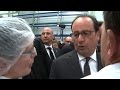 Hollande en visite chez le fabricant de compotes andros