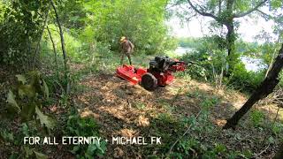 Clearing thick Trees & brush with the GRAVELY MEGA MOWER #4