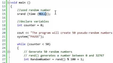 Random Numbers in C++
