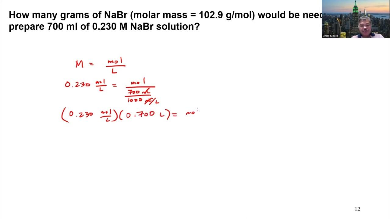 Molarity (Mass of Solute) - YouTube