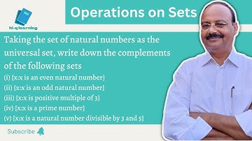 Taking the set of natural numbers as the universal set, write down the complements of the following