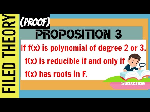 Proposition:- let f(x)