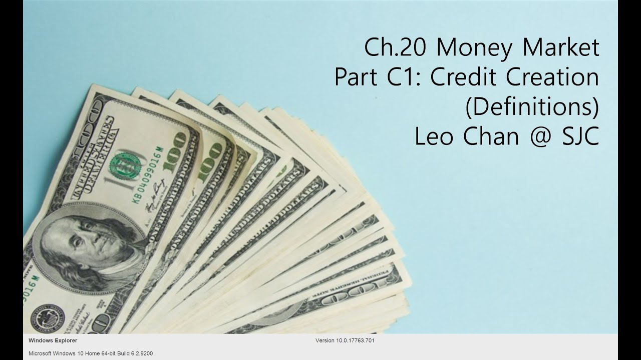 Ch.20 Revision (Part C1: Definition of Credit Creation)