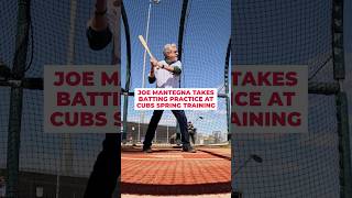 Joe Mantegna takes batting practice at Cubs Spring Training! ⚾️