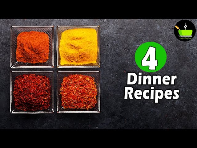4 Lockdown Recipes  | 4 Easy Dinner Recipes | Indian Dinner Plan | Dinner Ideas | Restaurant Style | She Cooks