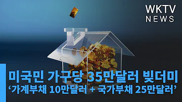 미국민 가구당 35만달러 빚더미 가계부채 10만달러 국가부채 25만달러