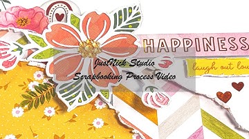 Scrapbooking Process Video #165 | Happiness Here Layout | JustNick Studio DT