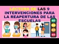 Soy Docente: LECTURA DE LAS 9 INTERVENCIONES PARA LA REAPERTURA DE LAS ESCUELAS