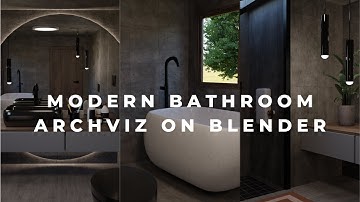 How to create a modern bathroom interior on blender | Bathroom timelapse