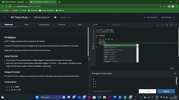 IPL Ticket Rush ,Codechef Solutions,Competitive Programming