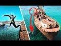 Exploramos un BARCO FANTASMA + SALTOS AL AGUA ⚓💦