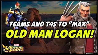 Best Teams And T4s For Old Man Logan! | Big Concerns On Resources And Fun... | Marvel Strike Force