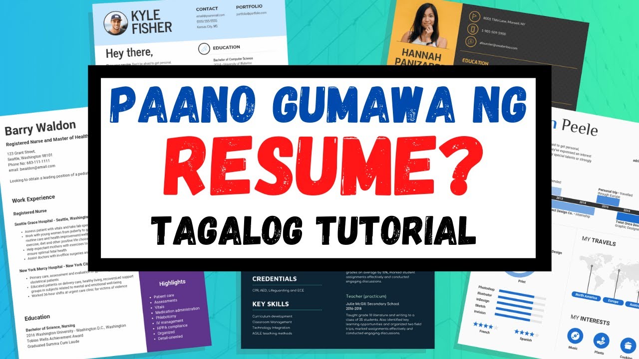 📝 Paano Gumawa ng RESUME or Bio Data? TAGALOG Tutorial, Sample, Format ...