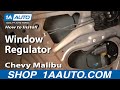 How to Replace Window Regulator 1997-2003 Chevy Malibu