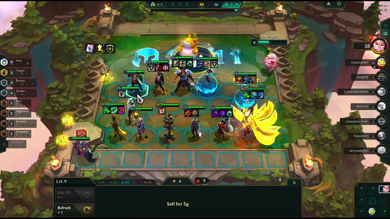 Chonccs treasure featuring 3-star Ahri and 9 Ionia (TFT)