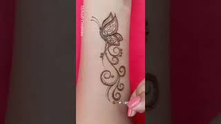 How to draw Butterfly tattoo using mehndi | butterfly tattoo #shorts