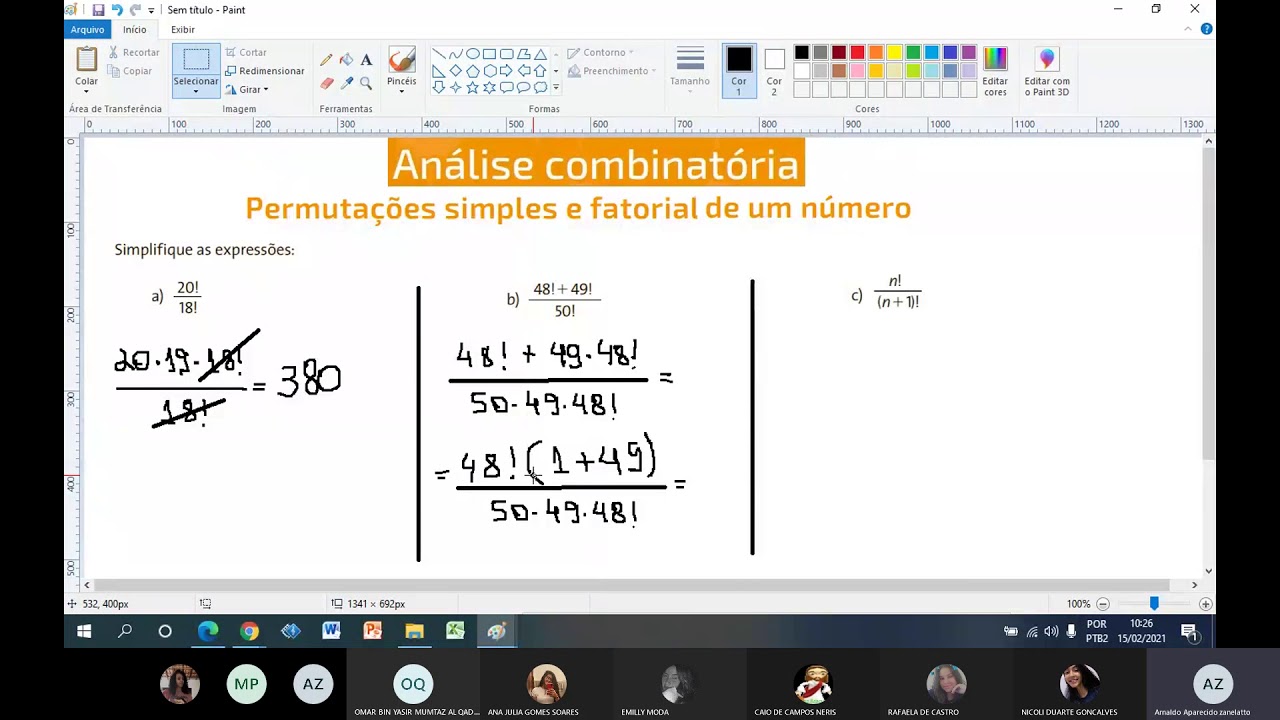 ANÁLISE COMBINATÓRIA 2 FATORIAL E PERMUTAÇÕES - YouTube