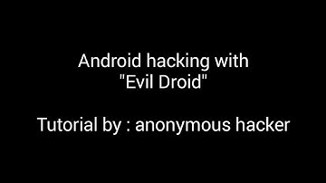 Evil Droid installation in Kali Linux | Hack android with evil droid in Kali linux