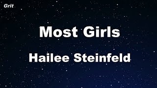 Most Girls - Hailee Steinfeld Karaoke 【No Guide Melody】 Instrumental chords