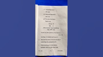 creating an inclusive school ( question paper 2023)(B.Ed sem-4)