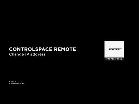 ControlSpace Remote - Changing IP address (CSR 2.0)