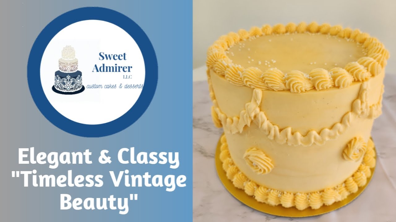Elegant Apricot Vintage Cake Design | Timeless Piping Details & Luxury Cake Inspiration