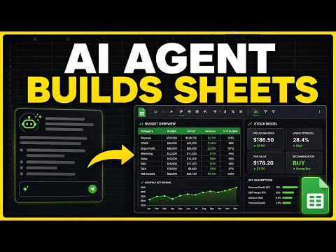 AI Agent Builds Google Sheets Automatically | Budget Template & Financial Model Demo