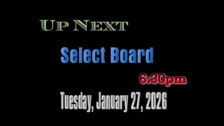 Select Board Meeting January 27, 2026