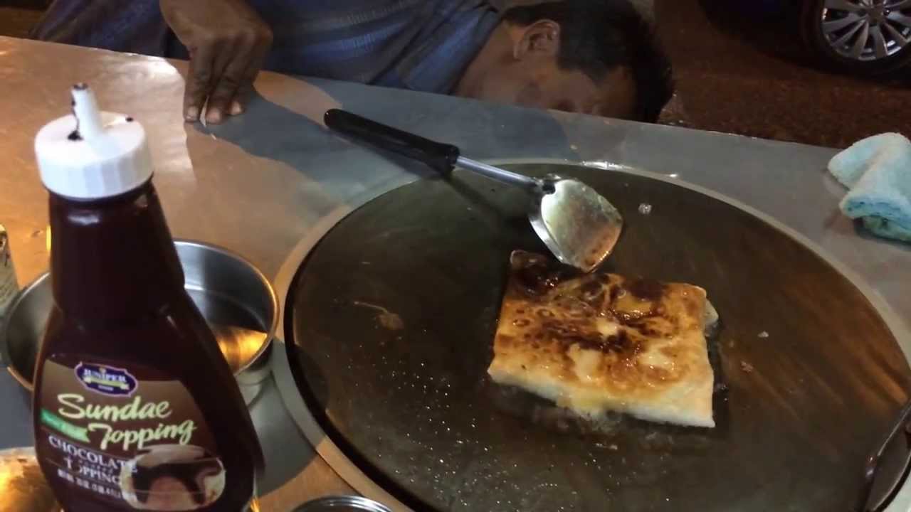 タイの屋台 ロティ売り Youtube