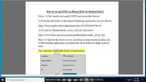 Set up bVPN on iPhone/iPad via ShadowSocks