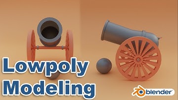 Blender 2.90 Low Poly Cannon Modeling