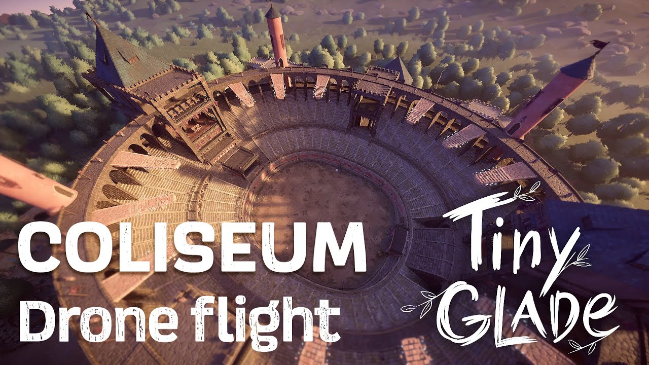 Tiny Glade - Drone Flyght at the Coliseum. Epic music to relax to ...