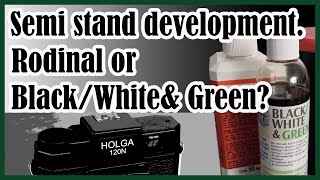 Semi stand development. Rodinal or Black White and Green? Kentmere 400 and the Holga 120N