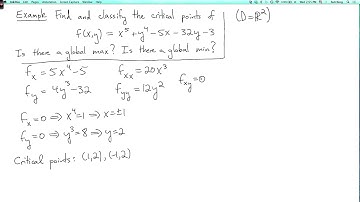 Multivariable calculus 2.5.5: An example of the second derivative test